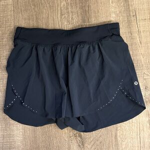 Fast and Free HR lululemon athletica Navy Athletic Short with Reflective Dots